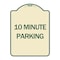 Signmission Designer Series 10 Minute Parking, Tan & Green Heavy-Gauge Aluminum Sign, 24" x 18", TG-1824-24636 A-DES-TG-1824-24636 - alternate 1